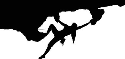 People Climbing Silhouette on White Background vector
