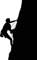 People Climbing Silhouette. Isolated on White Background. vector