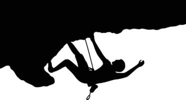 People Climbing Silhouette. Flat Illustration vector