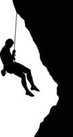 People Climbing Silhouette. Flat Illustration. vector
