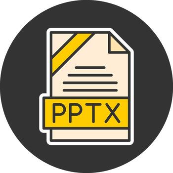 PPTX Format Minimal Filled Grey Circle Icon Design vector