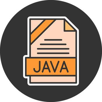 Java formato mínimo lleno gris circulo icono vector