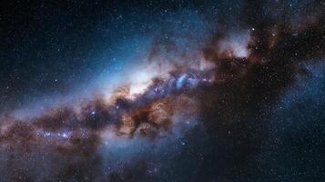 Breathtaking Milky Way Galaxy Swirling with Stars and Cosmic Dust. photo