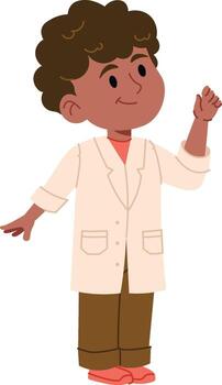 Young Scientist in Lab Coat Element vector