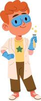 Young Scientist with Test Tube vector