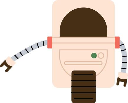 retro robot con flexible brazos vector