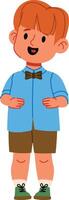 Cheerful Boy in Casual Outfit Character vector