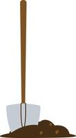 Shovel in Soil vector