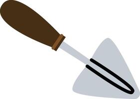 Garden Trowel with Wooden Handle vector