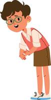 Smiling Boy with Glasses vector