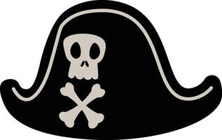 Pirate Hat with Skull Emblem Sign vector