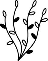 Elegant Branch with Leaves vector