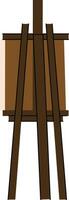 Wooden Easel with Canvas vector