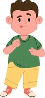 Playful Boy Cartoon Character vector