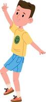 Boy in Casual Outfit Kid vector