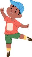 Child Boy in Playful Pose vector