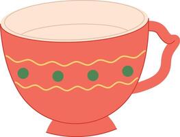 Decorative Teacup with Patterns vector