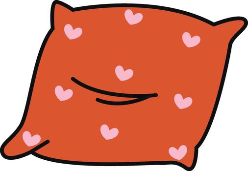 almohada con corazón patrones vector