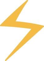 Lightning Bolt Shape Handdrawn vector