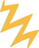 Zigzag Lightning Bolt Symbol vector