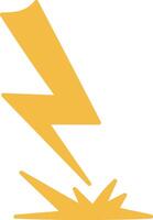 Lightning Bolt with Impact Symbol vector