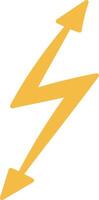 Zigzag Lightning Bolt Symbol Design vector