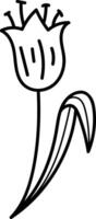 Tulip with Curved Stem vector