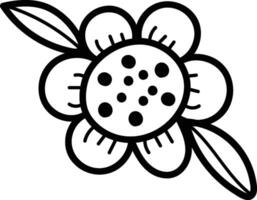 Flower Line Hand Drawing vector