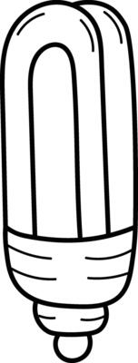 Fluorescent Light Bulb Design Element