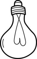 Light Bulb Outline Drawing vector