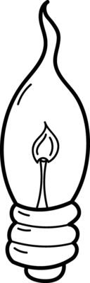 Hand-Drawn Light Bulb Outline