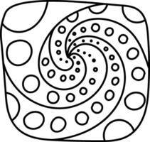 Spiral Square Pattern with Circles vector