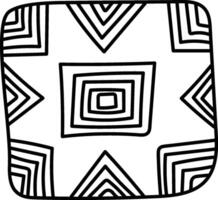 Geometric Pattern with Concentric Squares vector
