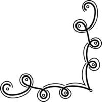 Decorative Swirl Corner Frame vector
