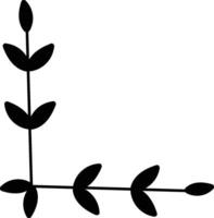 Leafy Corner Branch Design vector