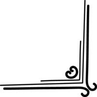 Elegant Corner Line Ornament vector