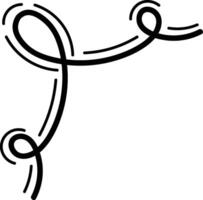 Elegant Swirling Line Art vector