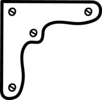 Decorative Corner with Screws Doodle vector