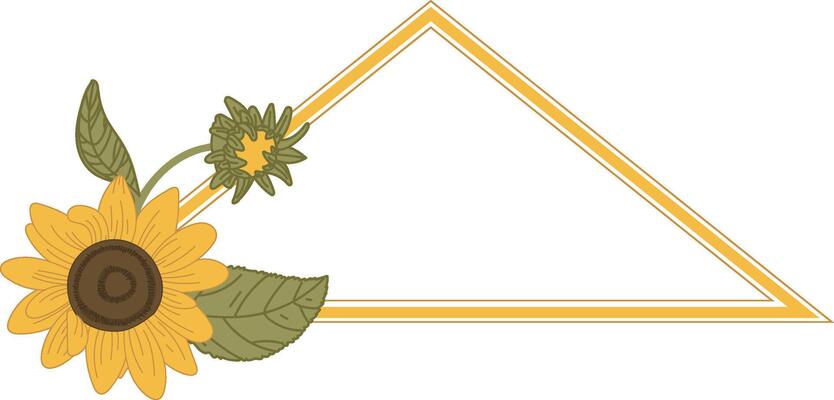Triangle Sunflower Frame
