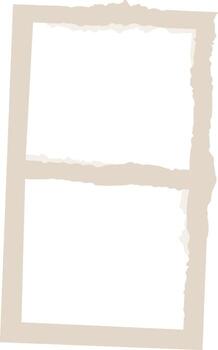 Torn Paper Double Frame Retro vector