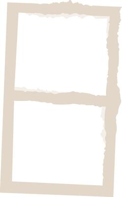 Torn Paper Double Frame Retro