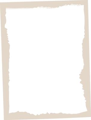 Torn Paper Rectangle Retro Frame