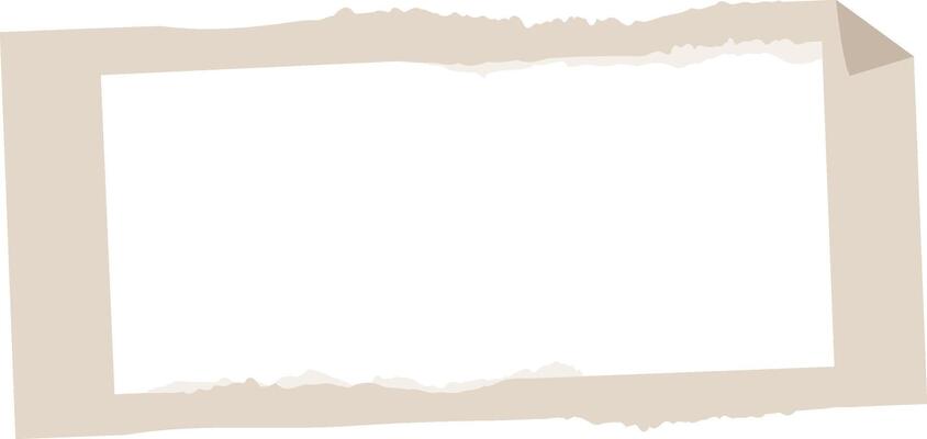 Torn Paper Rectangle Vintage Frame