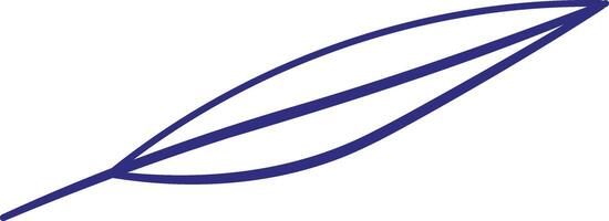 Elegant Leaf Outline Drawing Element vector