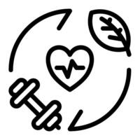 Healthy lifestyle icon with outline style vector