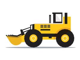 heavy equipment for construction project work such as excavators, bulldozers vector