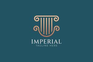 Logo Attorney Luxury Imperial Sign Symbol Business Legal and Architecture vector