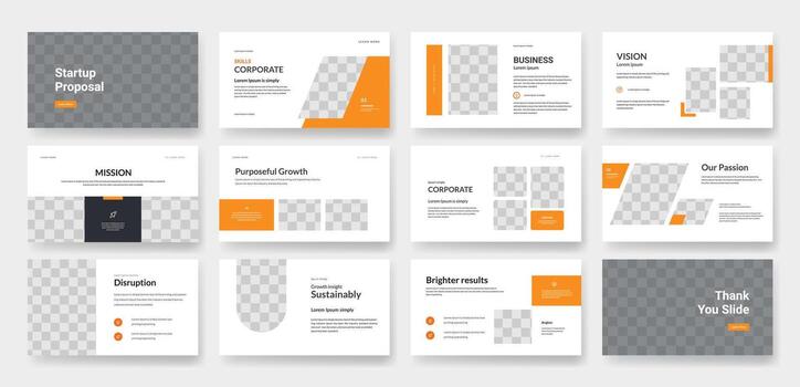 Startup Proposal Presentation Template vector