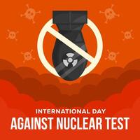 illustration International Day against Nuclear Tests vector