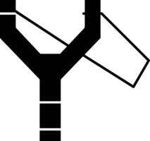 Slingshot Glyph Icon vector
